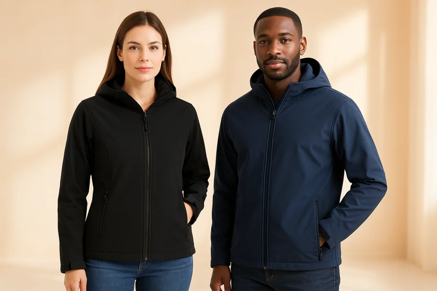 Custom embroidered soft shell jacket
